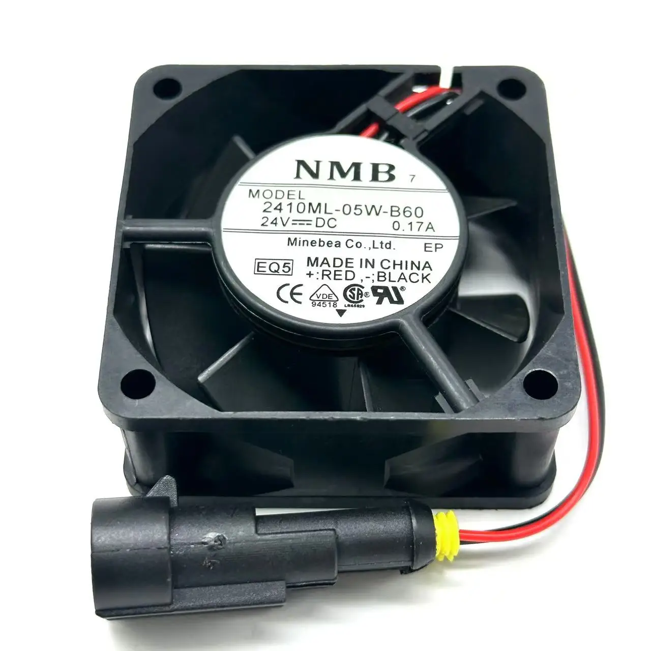 NMB-MAT 2410ML-05W-B60 EQ5 DC 24V 0.17A 60X60X25mm Server Cooling Fan