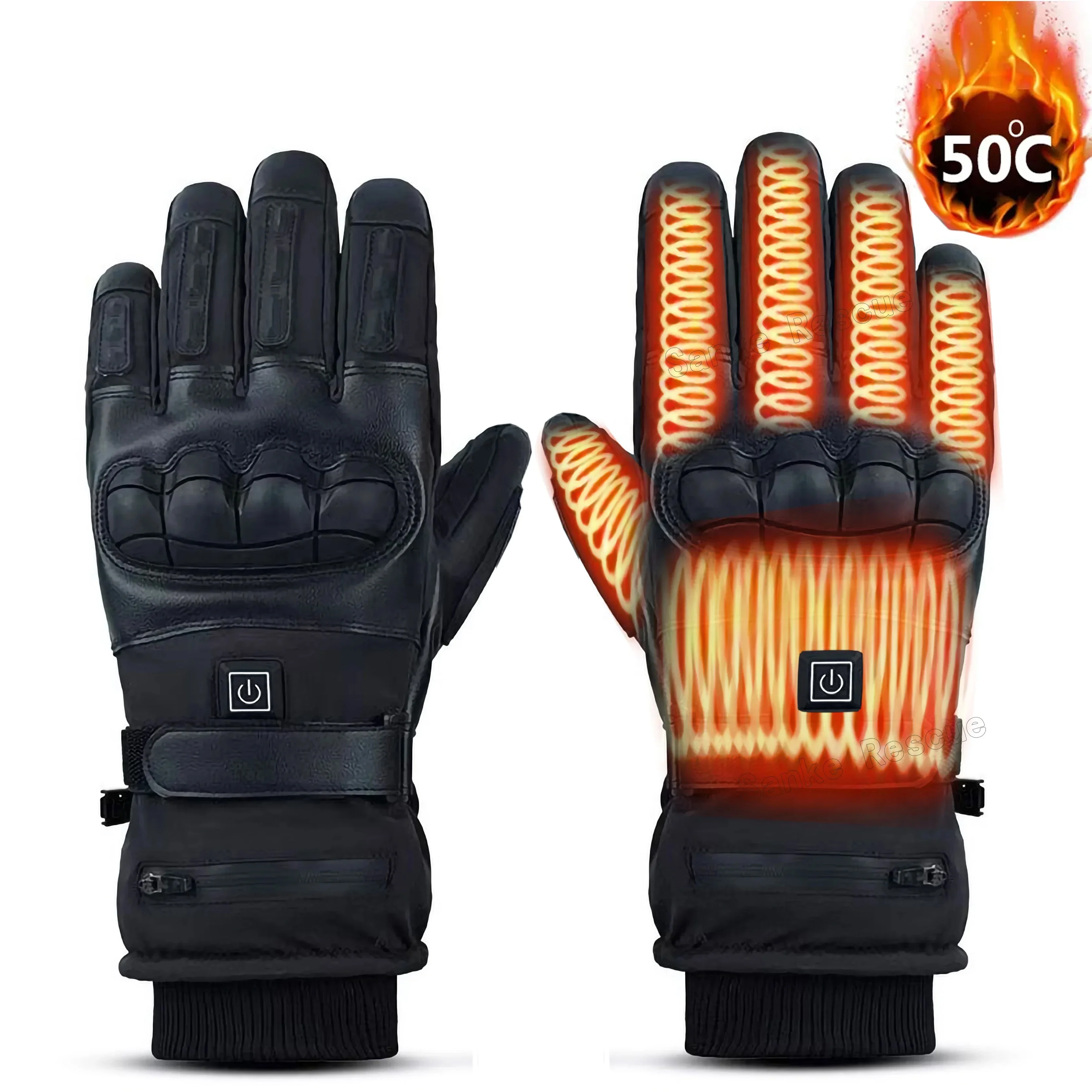 加熱されたオートバイの手袋男性用戦術的な冬用手袋自転車用品スキーギアバイクアクセサリー暖かいサイクリング