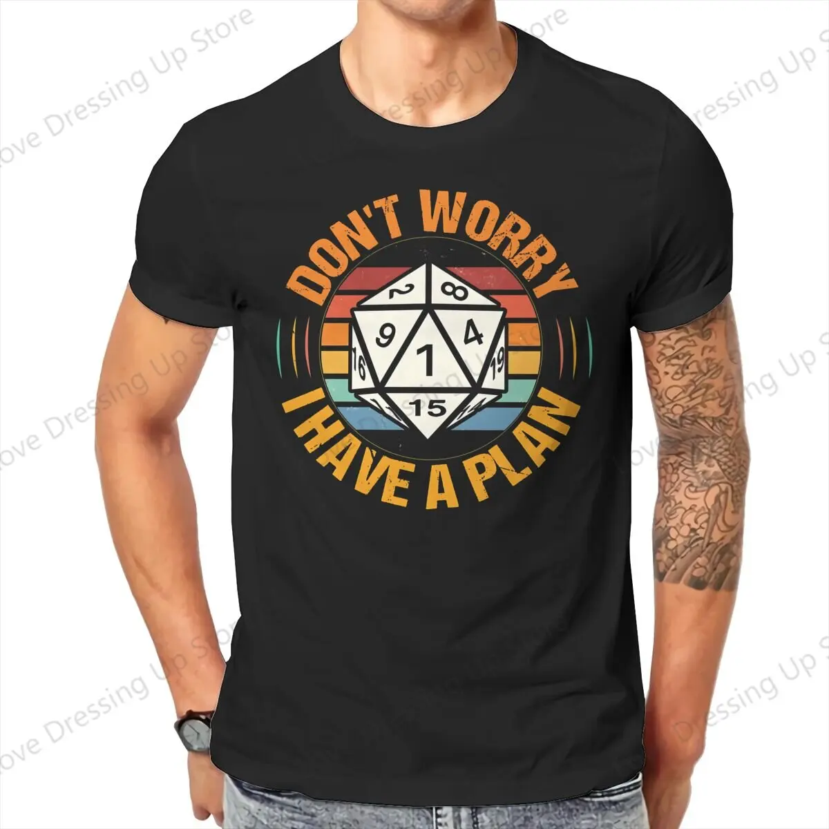 100% Cotton T-shirt  Men's t-shirt Don't Worry I Have a Plan Summer Sweat Absorption Casual Short Sleeves S-6XL