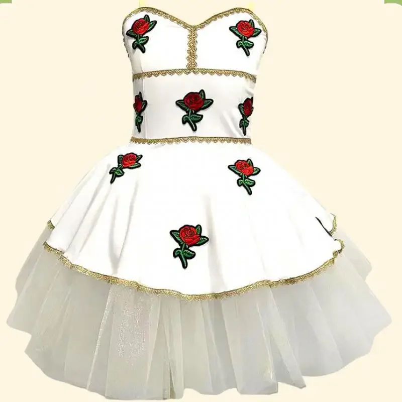 The Awakening Of Flora Ballet Dress For Girls Romantic Tutu Flower Fairy Long Child Professional Ballet Costume Ballerina Dress