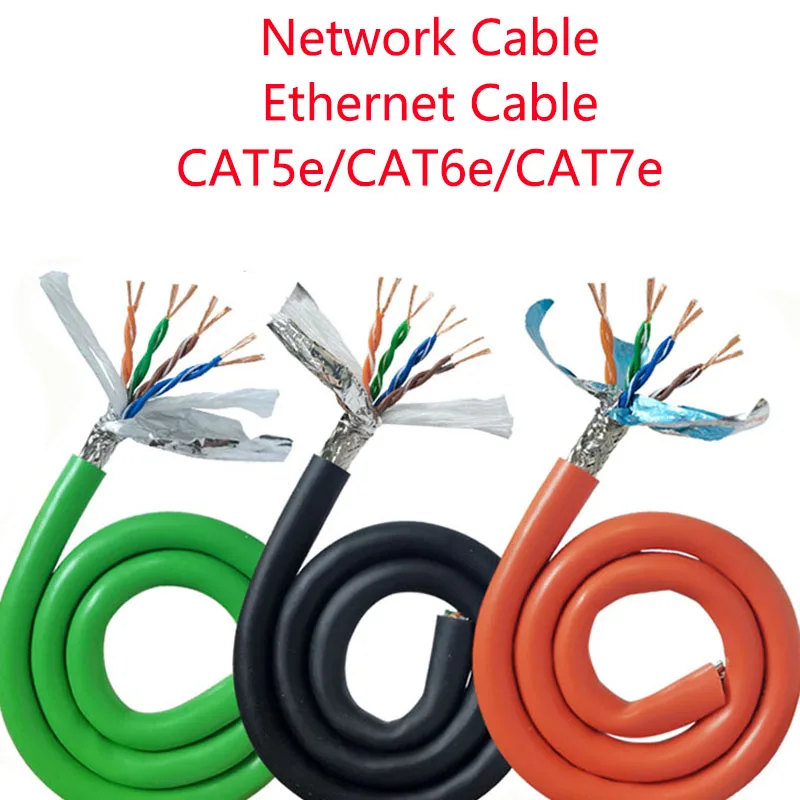 Industrial Ethernet Cable 4Core 8Core Super CAT5e CAT6e CAT7e Flexible Network Cable Type of Double Shielded Signal Wire CNC/PC