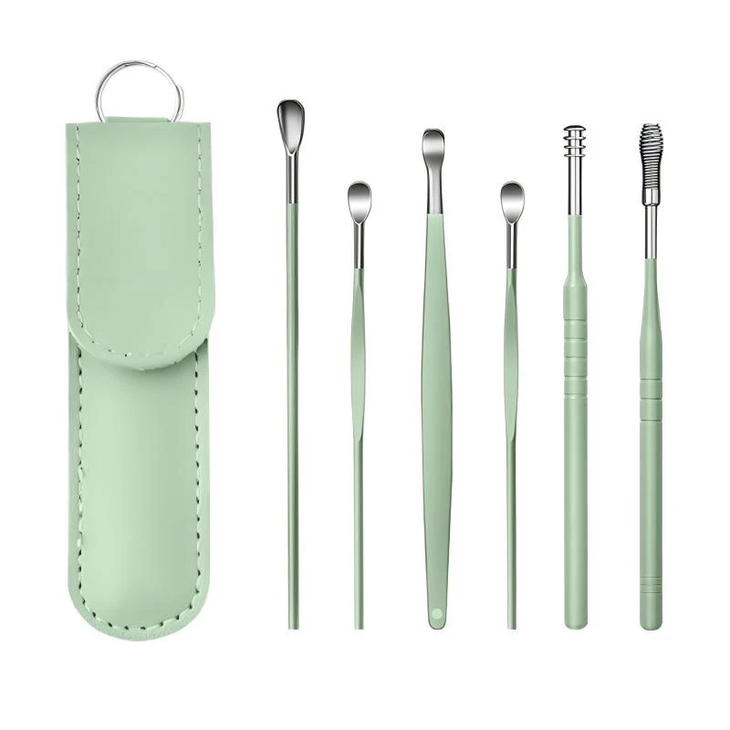 6-in-1 Ear Cleaning Tool Set, Stainless Steel Ear Pick, Massage Ear Cleaning Tool, Earwax Cleaning Tool