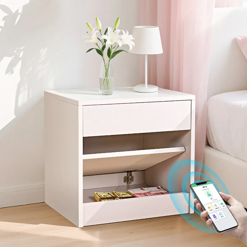 Hidden compartment nightstand, mezzanine hidden multifunctional minimalist style home bedroom small, niche design storage cabine