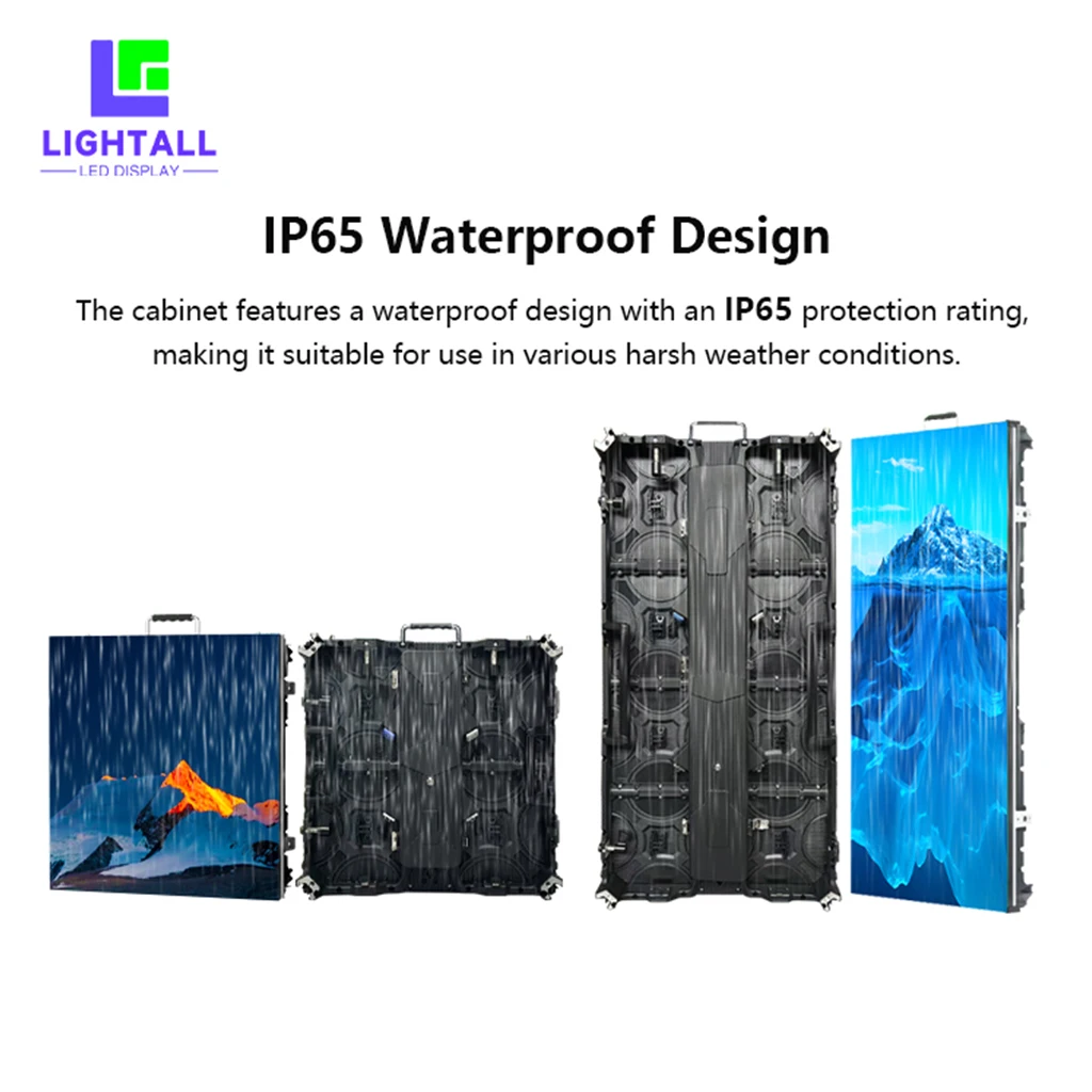 Outdoor P3.91 500x1000mm Rental LED Screen Cabinet  HD Video Wall for Stage Events and Advertising