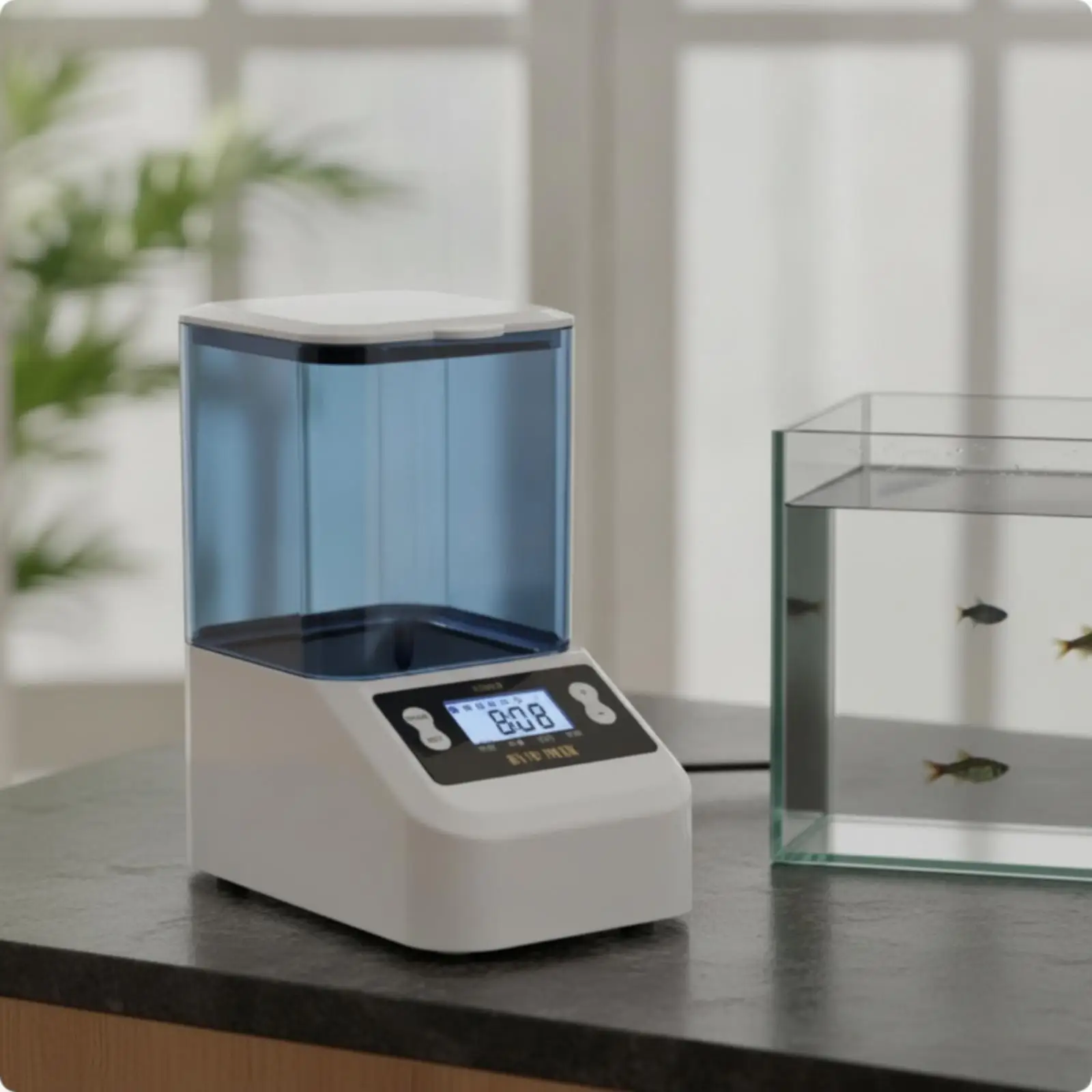Programmable Aquatic Feeder Dual Power Automatic Aquatic Feeder Battery Operated