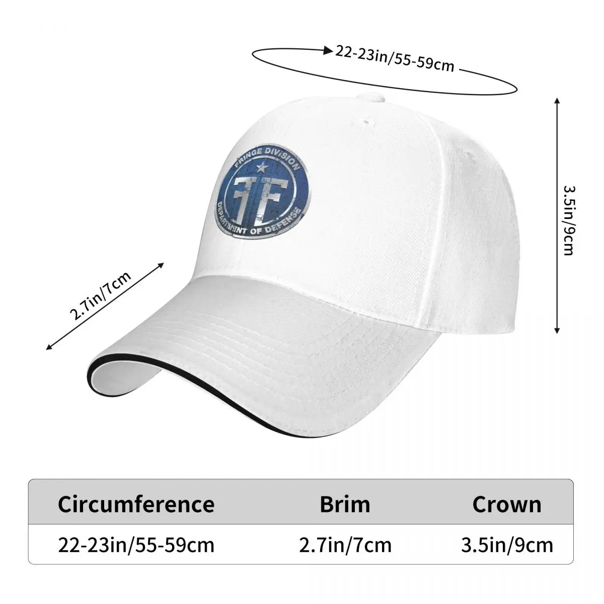 Fransen Division Baseball Cap Symbol Kinder Hut Golf tragen Männer Frauen