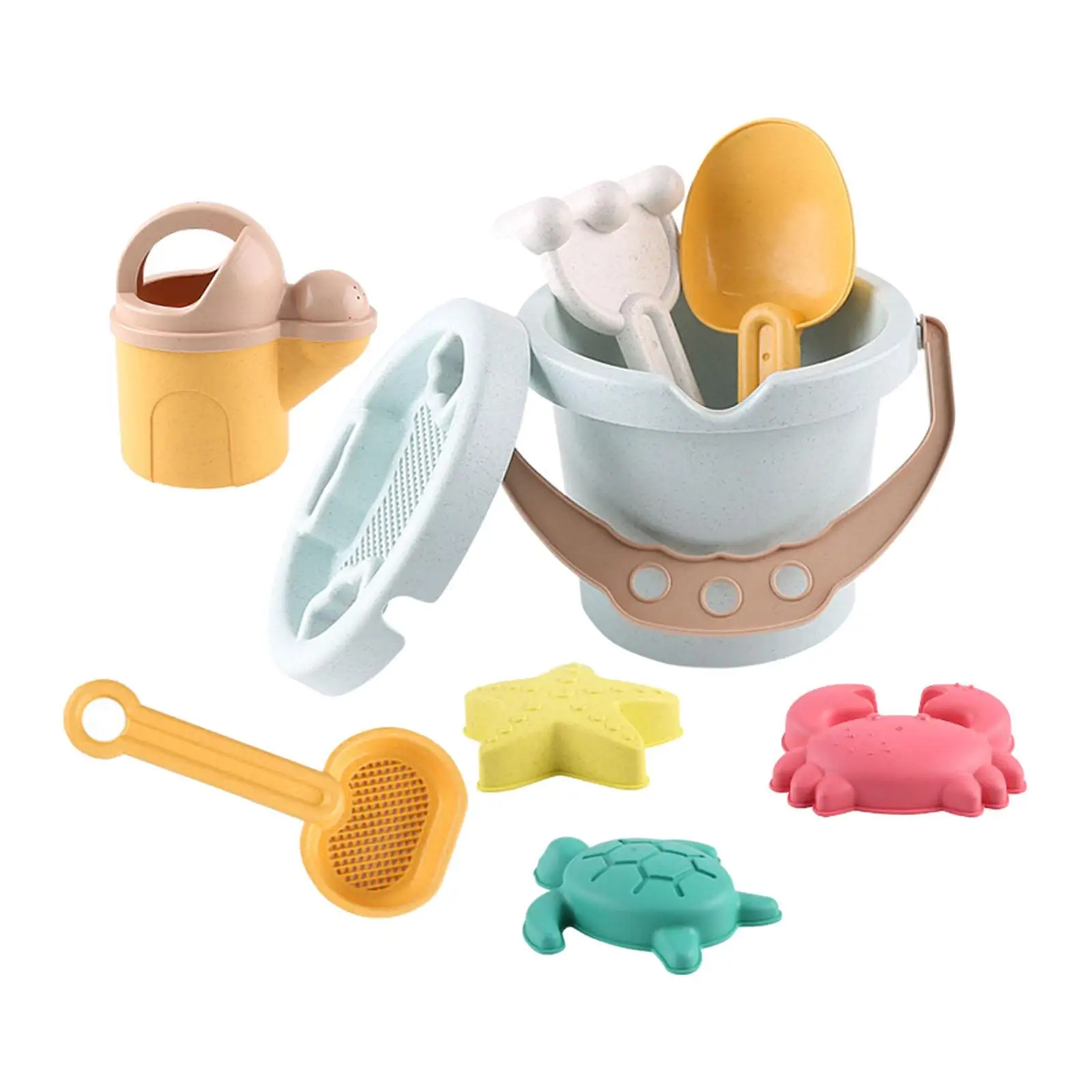 9 pçs brinquedos de praia conjunto areia fundição construção castelo brinquedo atividades sandpit brinquedo para meninos e meninas crianças brinquedo banho ao ar livre