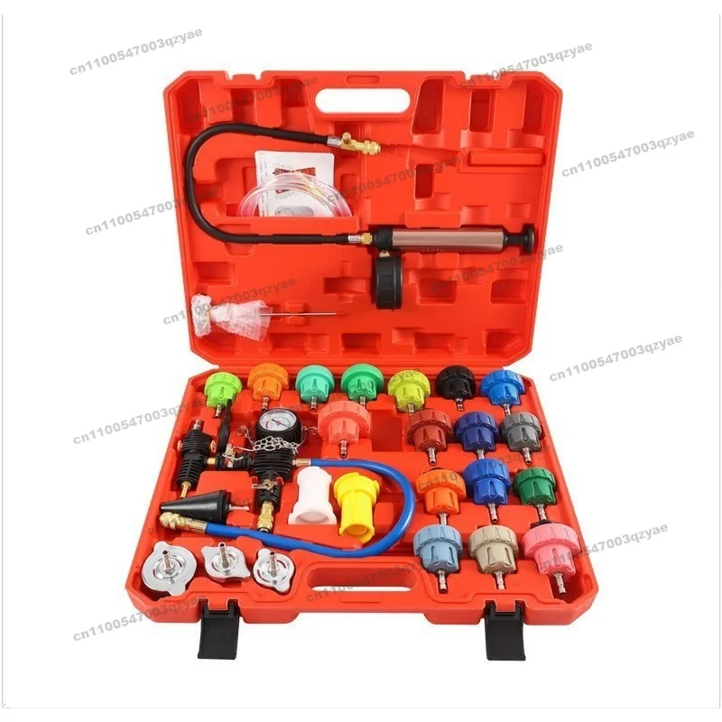 28-Piece Automotive Water Tank Pressure Leak Tester Coolant Replacement Leak Tester