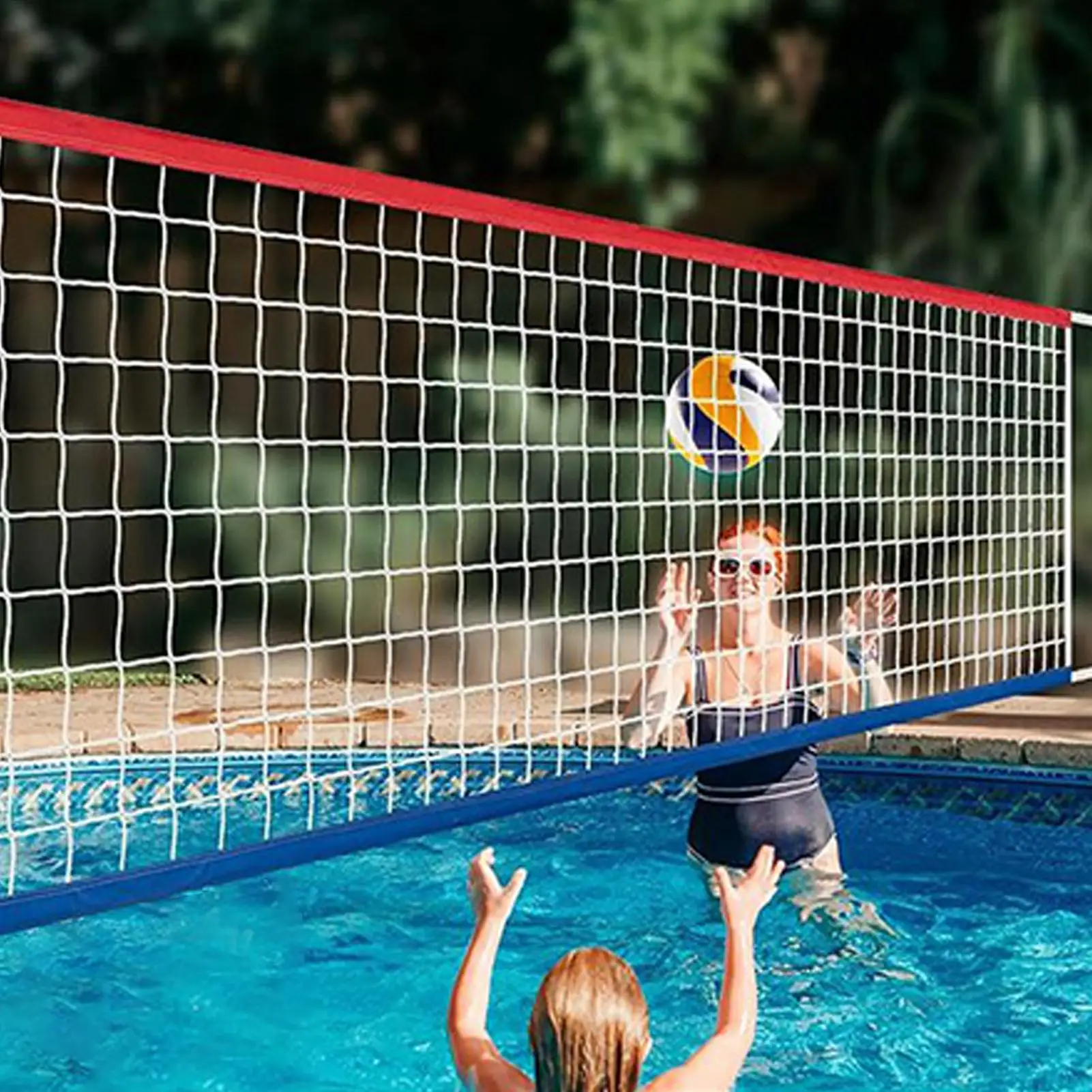 

Pool Volleyball Net 15x3Ft Heavy-Duty Replacement Pool Volleyball Net Waterproof Replacement Parts For Badminton Tennis Outdoor