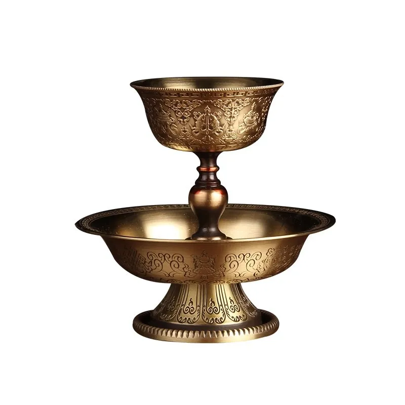 

Pure copper eight auspicious law protection cup Tibetan products eight rui Tibetan style