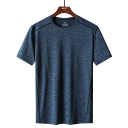 Quick Dry Sport T Shirt Men 2024 Short Sleeves Summer Casual Cotton Plus Asian Size M-5XL 6XL 7XL Top Tees GYM Tshirt Clothes