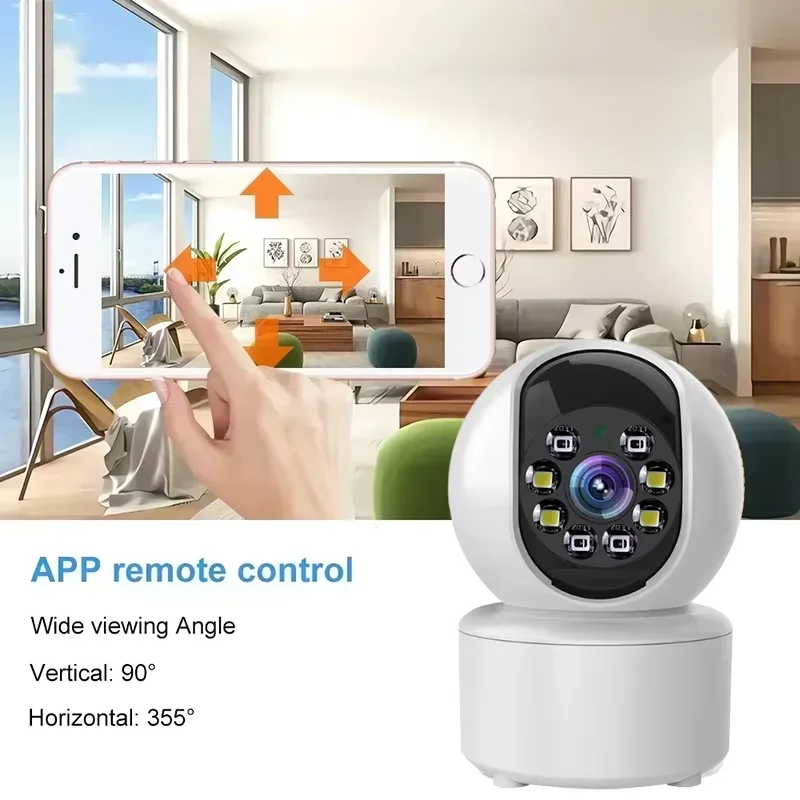 Kamera Putar Pintar 4K HD WiFi Audio 2 Arah Monitor Penglihatan Malam AI Kamera IP Perlindungan Pengawasan Deteksi Manusia 2025 Baru