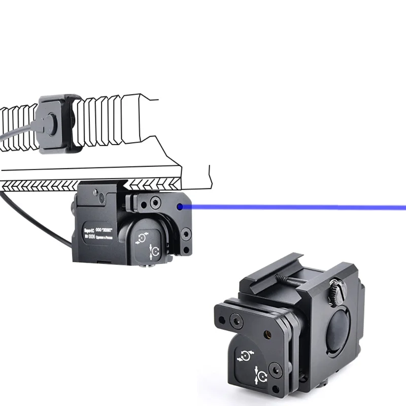 WADSN Tactical Perst-1 Hanging Auxiliary Hunting Sight Metal Red Green Blue Infrared Laser Indicator Suitable for 20mm Picatini