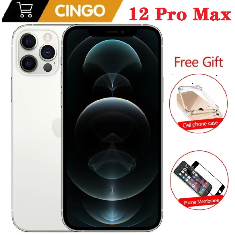 

Original unlocked iPhone 12 Pro Max 6.7" 6G RAM 128GB/256GB/512GB ROM 5G Smartphone Face ID IOS A14 Bionic Chip