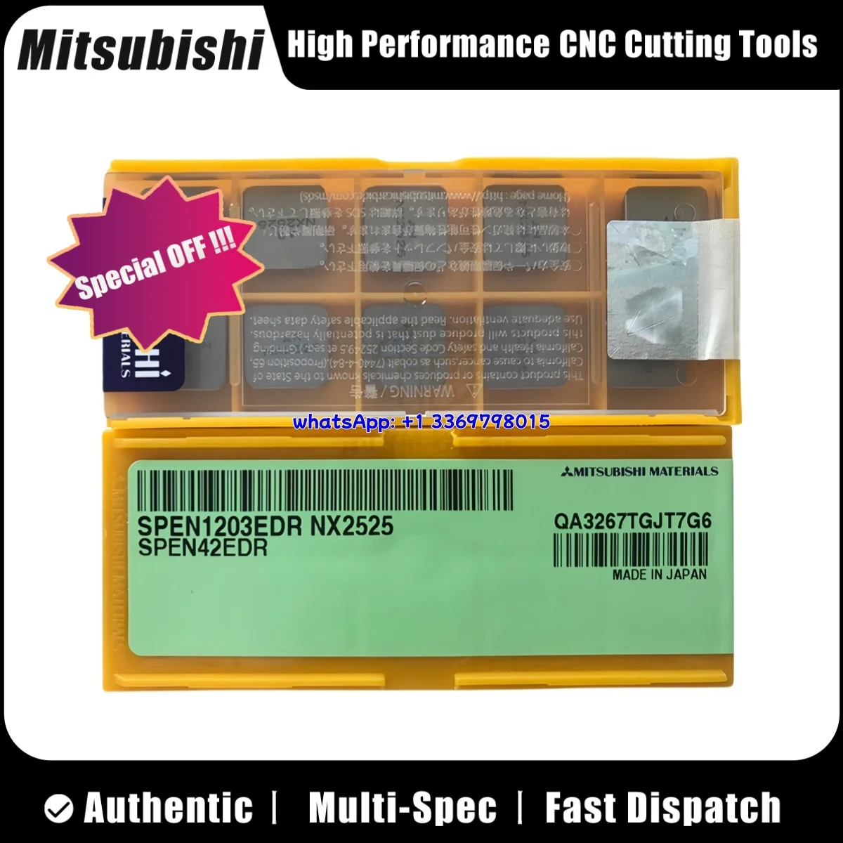 

Original SPEN1203 TEEN1603 TPGH0902 04 EDR PETR1 L-FX NX2525 VP15TF Milling Insert 10PCS