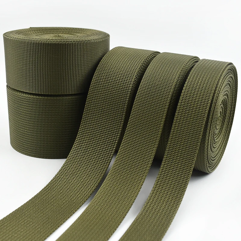 Fitas de nylon verde militar, 1-5m, 20-50mm, para bolsa, cinto de segurança de carro, cordão, roupas, costura decorativa, corte de renda