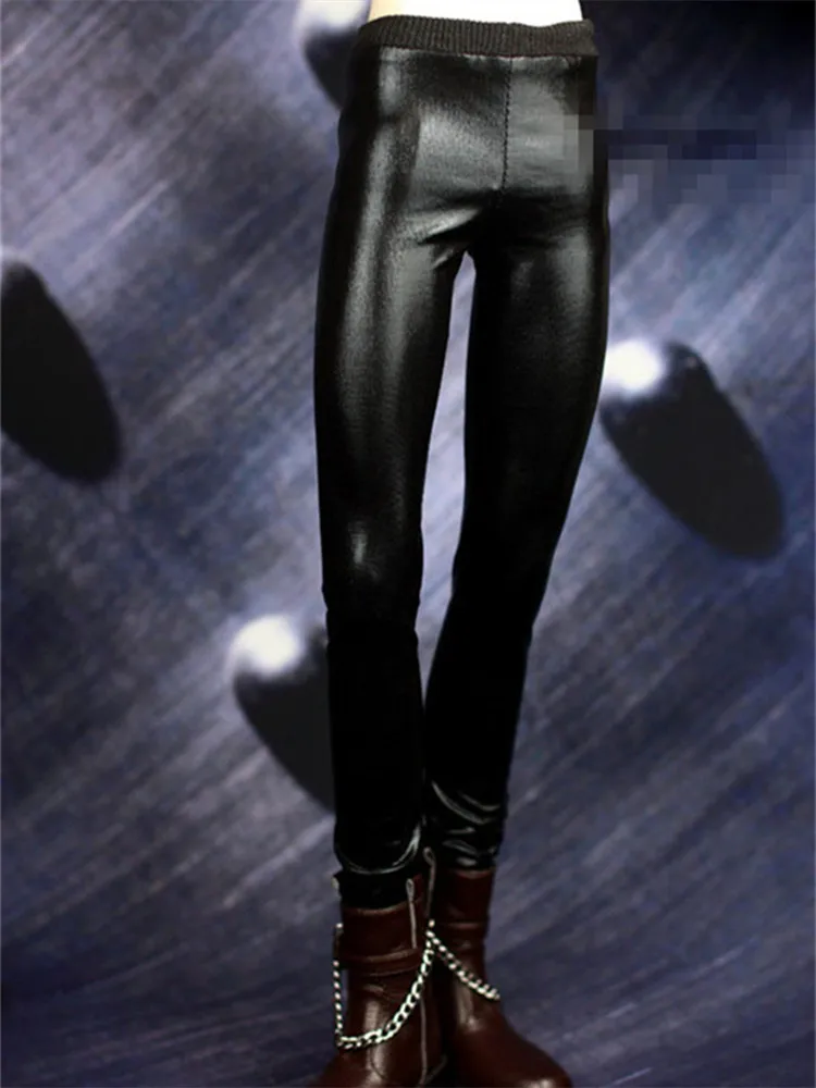 Basic Tight Slim Fake leather Pants For BJD 1/6 1/4 1/3 SD13 SD17 Uncle Doll Clothes Custom CMB46