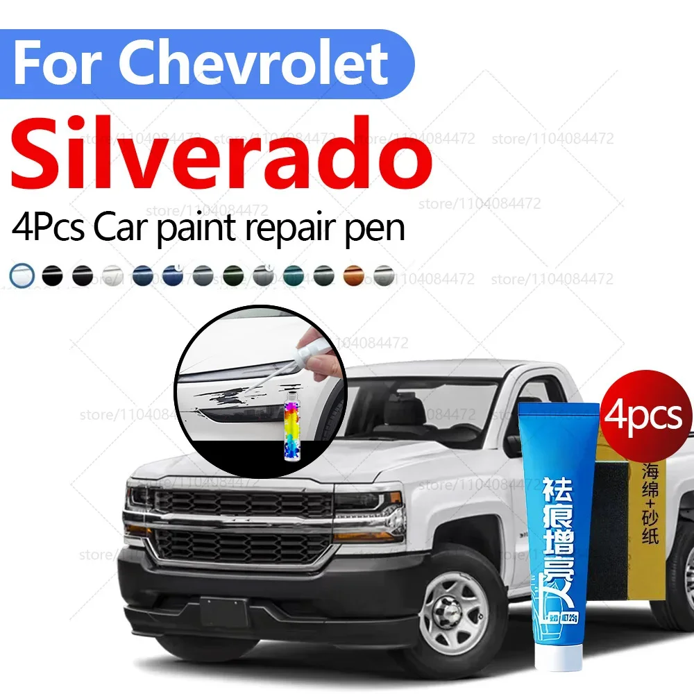 

Ручка для ремонта автомобильной краски для Chevrolet Silverado 1999-2025 гг., аксессуары для ремонта царапин, 4 шт., черный, белый, ГАЗ, черный, 41, красный GSK