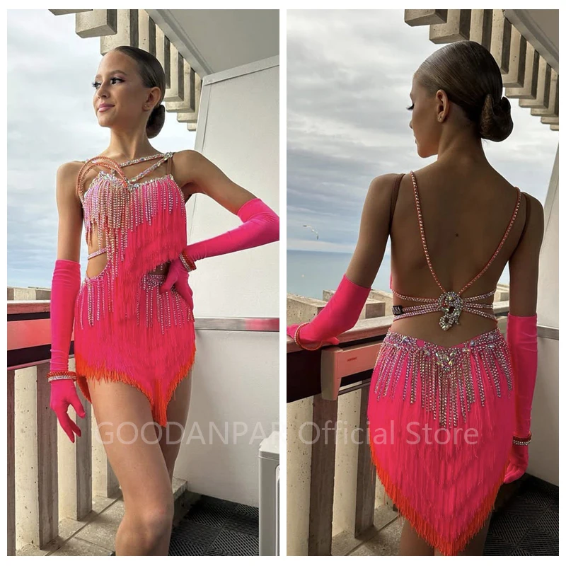 

Платье для латинских танцев, одежда для латинских танцев для девочек, костюм для латинских танцев, платье для танцев ChaCha GOODANPAR