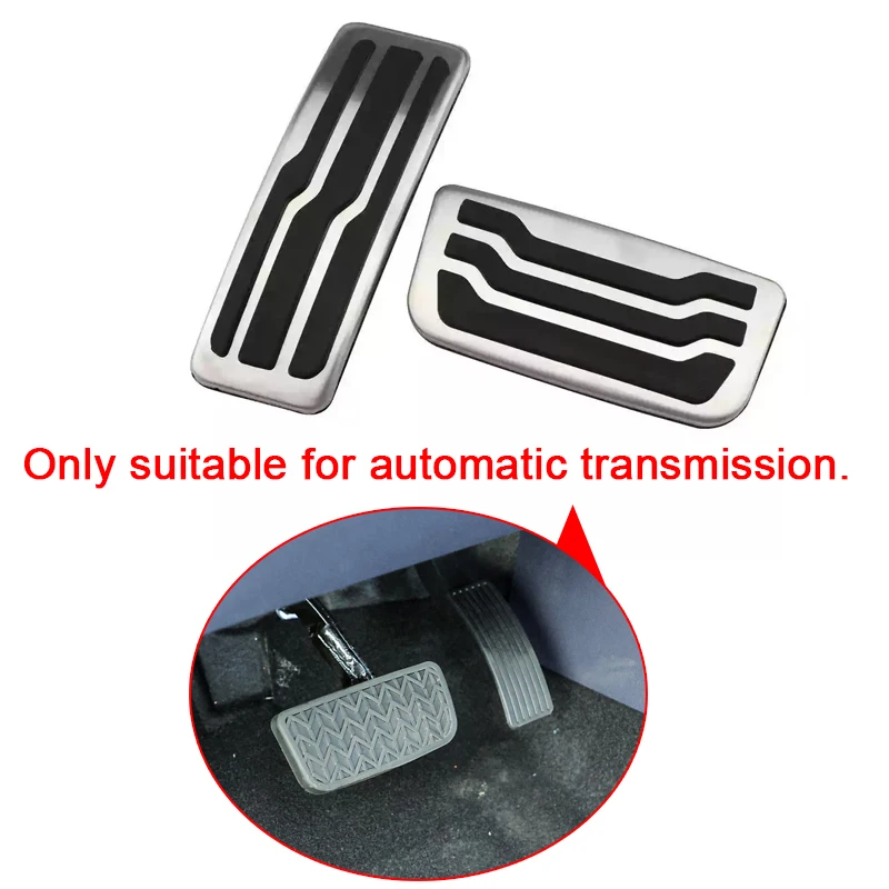 Car Styling Interior Aluminum Accelerator Pedal Gas Brake Pad Non-slip Mat Cover Accessories For JMC Grand Avenue 2024 2025 2026