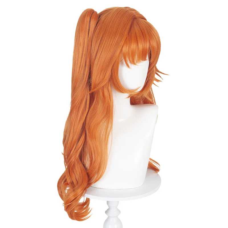 Back To The Future 1999 14-line Poem Cosplay Wig Long Curly Hair With Two Ponytails Realistic Scalp Simulation