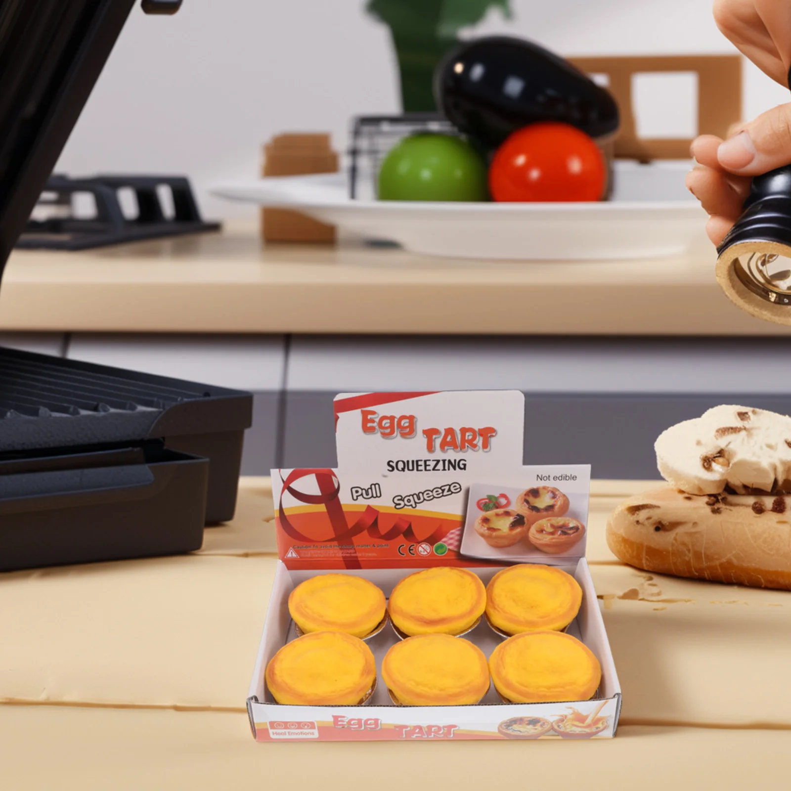 6 Stück Simulation Eierkuchen, zusammendrückbar, lustig, realistisches Aussehen, Goodie Bags, Geburtstagsgeschenke für Kinder und Erwachsene, Strumpffüller