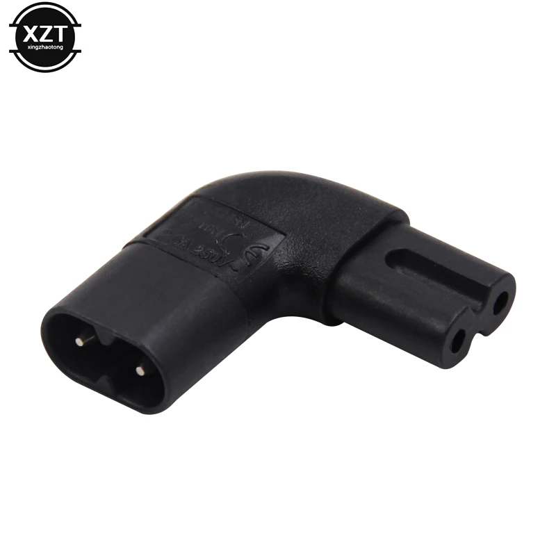 

IEC 320 IEC320 iec C7 to C8 90 Degree Left & Right Angled AC Power Adapter Male Female Extension Connector