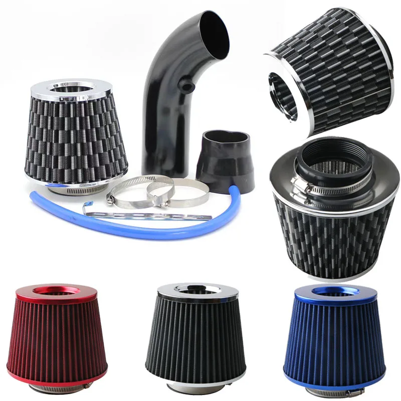 Hot sale Induction Kit Car Air Filters Cold Air Intake Filter High Flow Universal Sport Power Mesh Cone 76MM Car Accessories