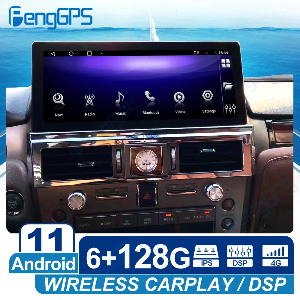 

12.3" Android 11 128GB For Lexus GX400 GX460 2010-2020 Car Multimedia Radio DVD Player Audioradio Stereo GPS Navigation HeadUnit