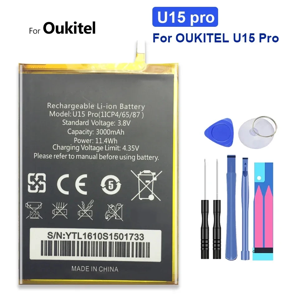 

Сменный аккумулятор для OUKITEL U15 Pro, U15Pro, 3000 мАч, номер отслеживания