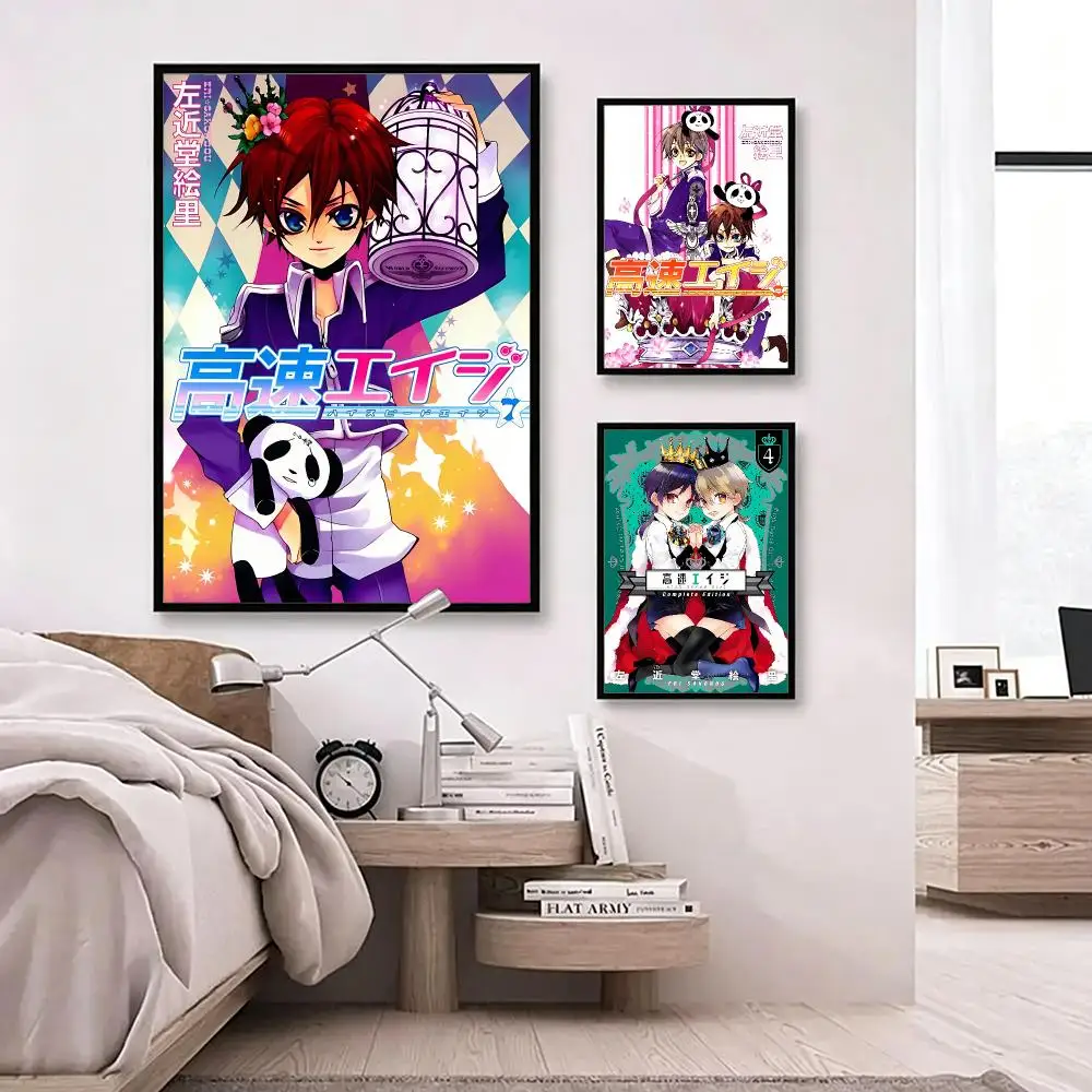comic High Speed Eiji Poster Poster HD Waterproof Self-adhesive Art Print Wall Decor for Bedroom Living Room Gift