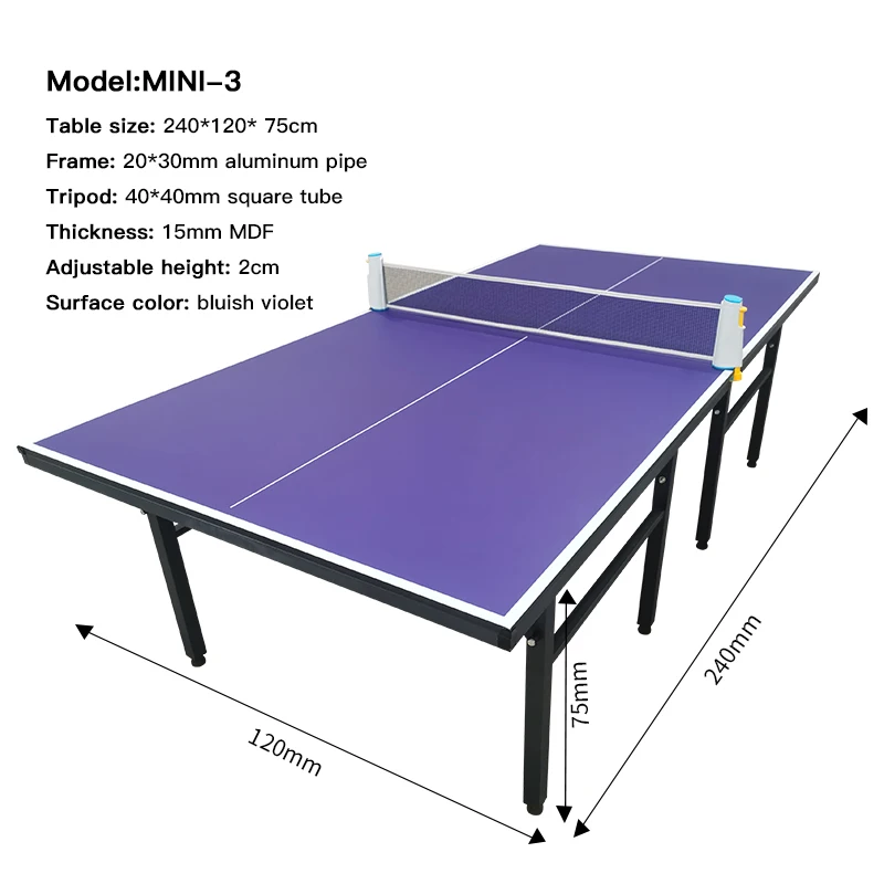 Vendita calda di buona qualità tavolo da ping pong all'aperto e al coperto Mini tavolo da ping pong portatile