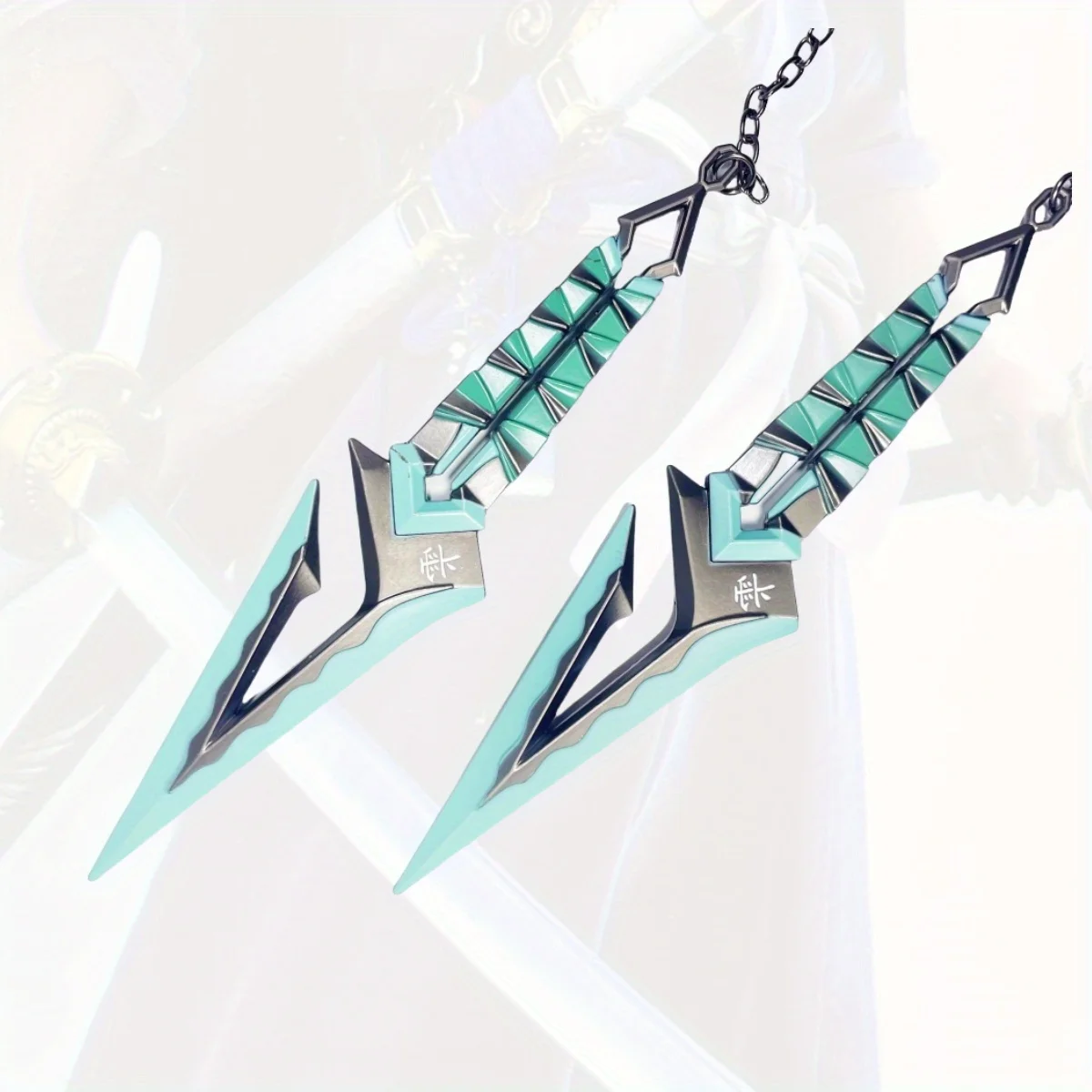 6.3인치 발로란트 쿠나이 메탈 카타나 검 일본 카타나 검 오리지널 사무라이 검 닌자 나이프 코스프레 액세서리 소품 장난감