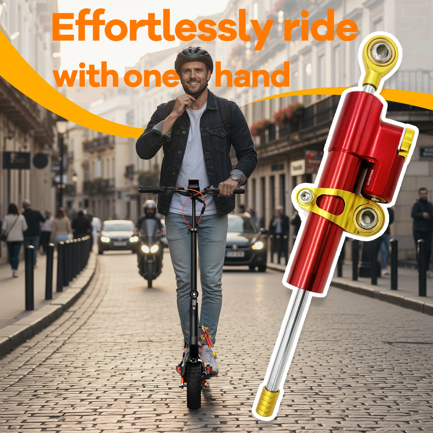 JOYOR Electric Scooter Steering Damper for JOYOR T6 T6-E T6-E-PRO T10 Refuse Death Wobble Handlebar Swing