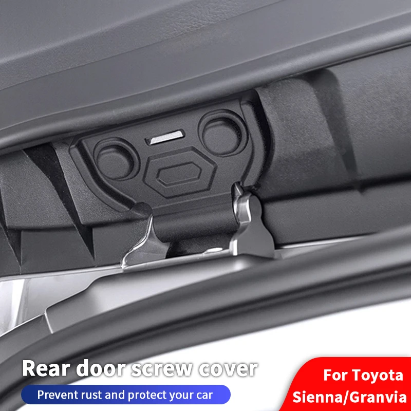 QHCP Tailgate Screw Cover Cap ABS Rear Trunk Door Screw Cover Tailgate Link Protect Trim Fit For Toyota Sienna Granvia Accessory