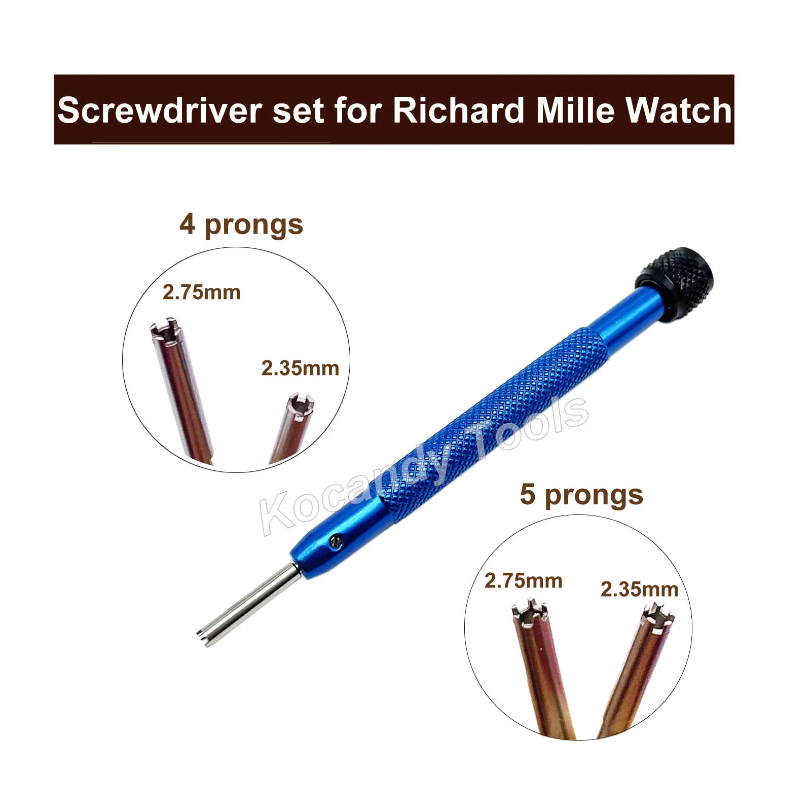 Set of 5 Richard Mille Watch Screwdrivers Set Watch Repair Tool Opener Screwdriver For RM Stainless Steel Screwdrivers With Diff