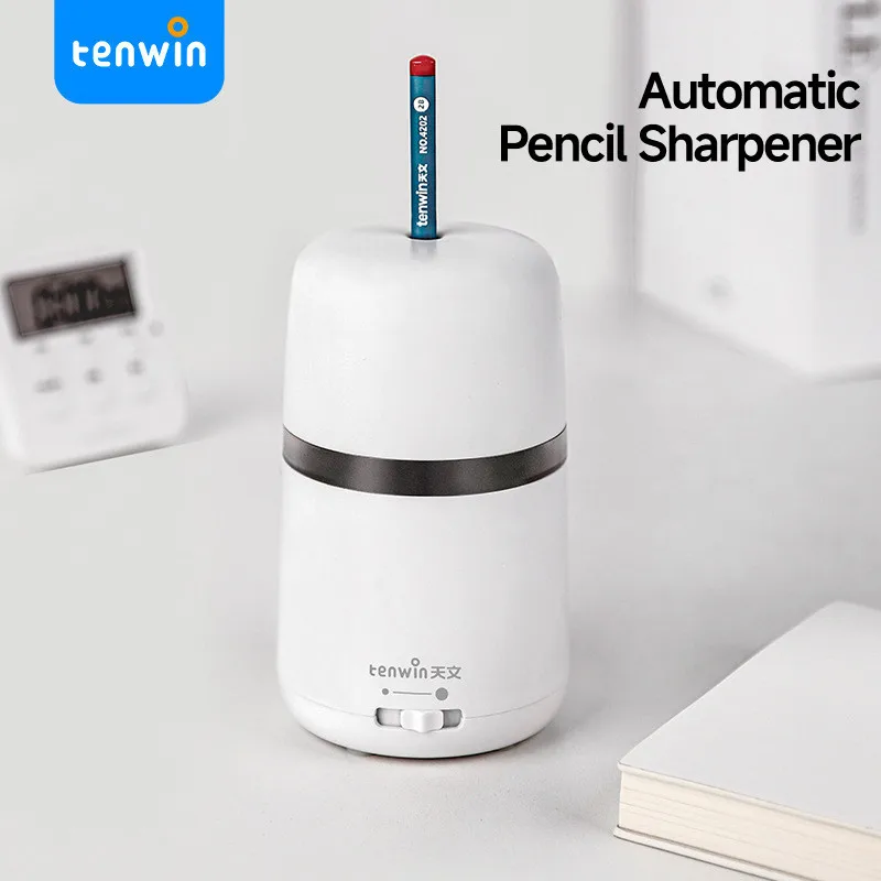 Tenwin Automatic Pencil Sharpener Electric Sharpener Pencils Student Stationery School Students Stationery 8813 AngleMark