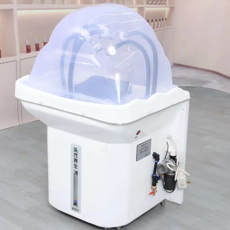 2024 High Performance Professional Shampoo Portable White Shampoo Basin with Spa Head Water Circulator