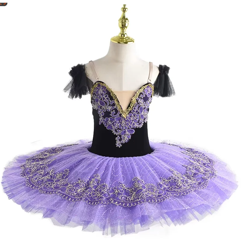 

Professional Ballet Tutu Dress Girls Flower Platter Pancake Tutu Ballerina Party Dress Adult Kids Women Ballet Dance Costume