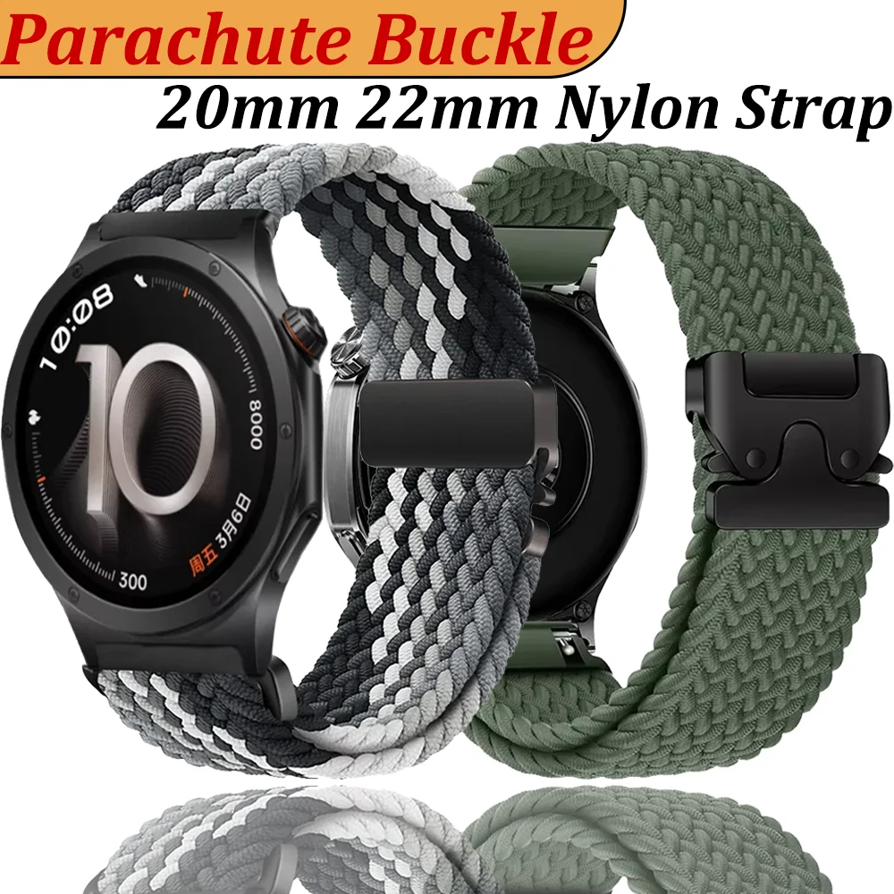 Correa trenzada de nailon de 20mm y 22mm para reloj Oneplus 4 Lite 3 2 2R, pulsera con hebilla de paracaídas para COROS PACE 4 3 Pro/APEX 4, banda de 42mm