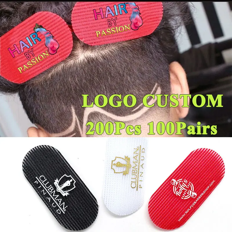 Must Have Short Hair Cutting Sectioning Griping Sticker Wholesale 200Pcs 100Pairs Personalized Logo Barber Grippers Clips