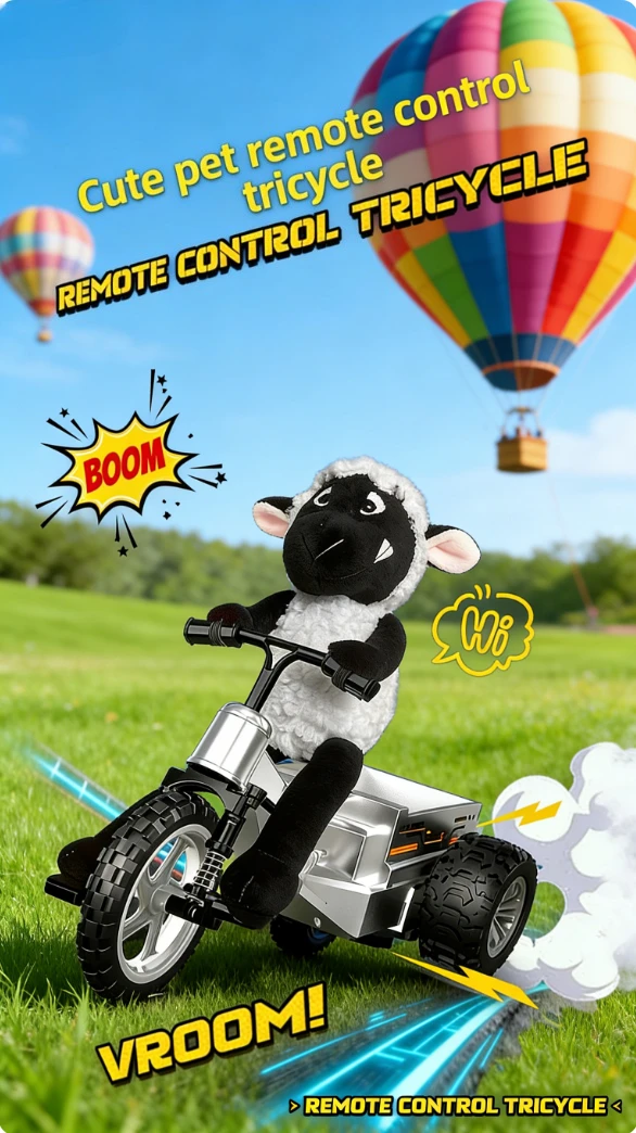 New High-Speed Drift Stunt RC Tricycle-New Kids' Favorite Remote Control Toy Gift，Drifting Cool Racing Car，With LED effects