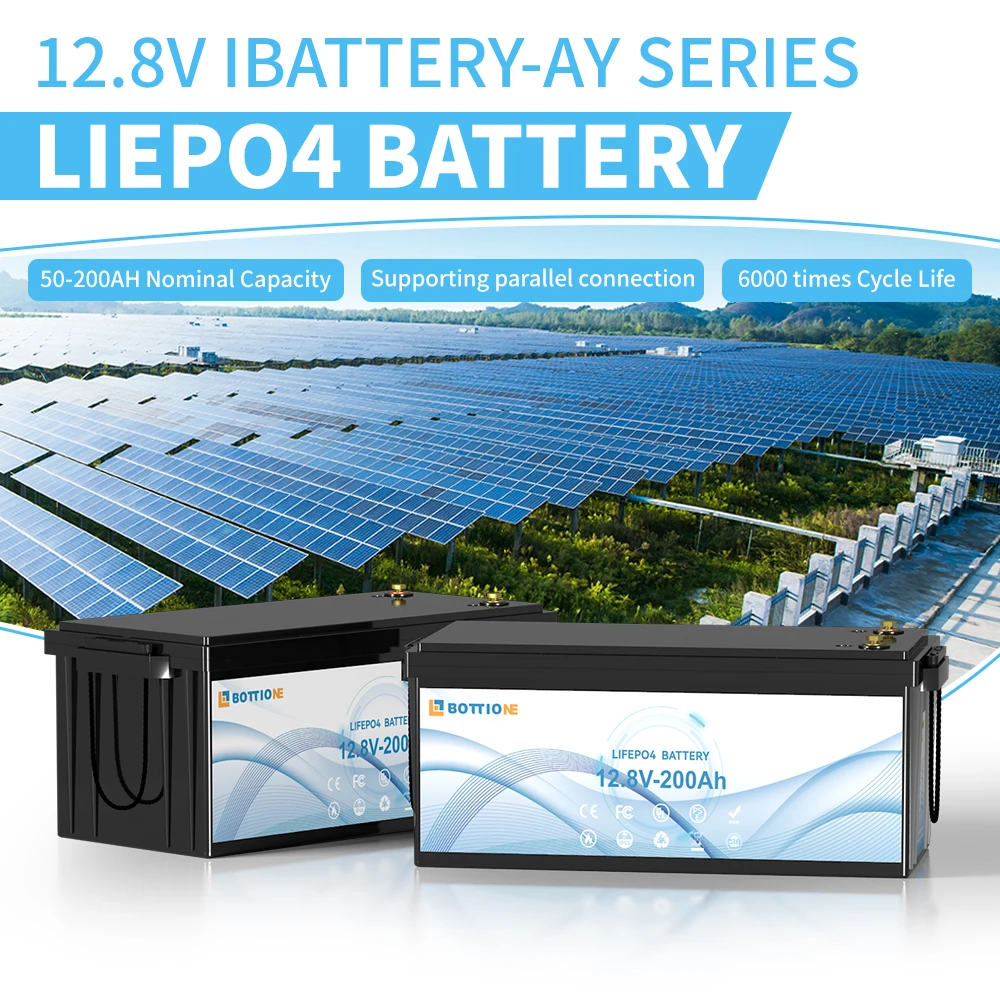 EU/US Stock 12V 200Ah LiFePO4 Battery 2560WH With BMS 6000+ Cycles Energy Storage Batteries Lithium ion Battery 12.8v 200ah