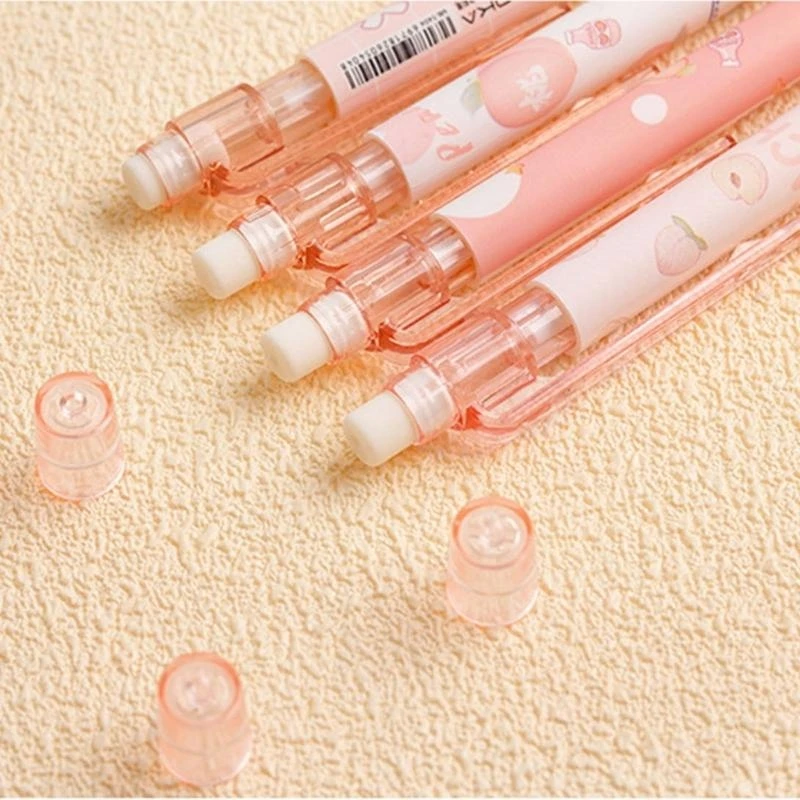 6 peças Fruta Lápis automáticos 0,5 mm Lápis mecânicos para escrever desenho
