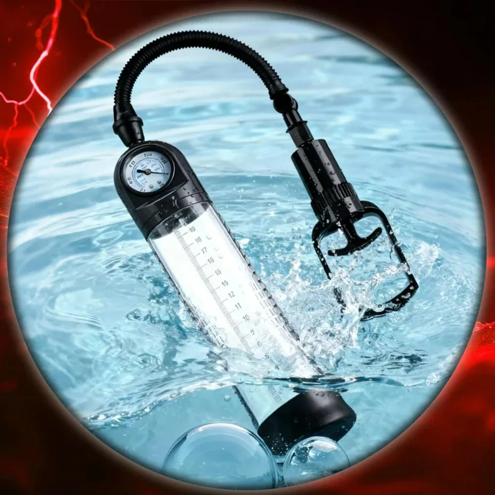 Male Penis Pump Manual Vacuum Pump Enlarger Big Dick Stimulate Extender Masturbator Dick Lasting Trainer Masturbator Man Sex Toy view 6