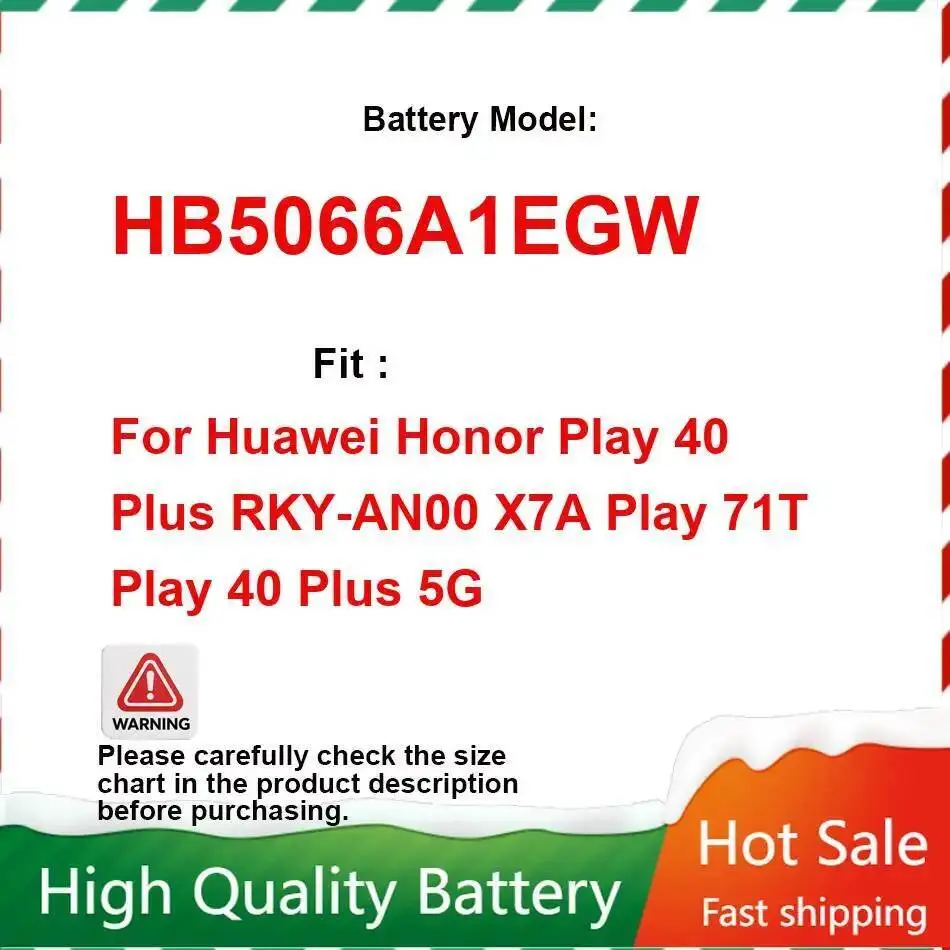 

Аккумулятор мобильного телефона HB5066A1EGW 6000 мАч для Huawei Honor Play 40 Plus Rky-AN00 X7A 71T 5G