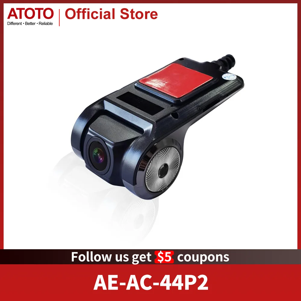 ATOTO 44P2 1080P Dash Cam For Car USB DVR On-Dash Camera Sensor Image Recording Video On Camera End With A6 S8 Series Car Camera