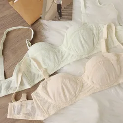 SP&CITY Summer Thin Lace Mesh Seamless Bras For Women Student Small Chest Gathering Sexy Brassier Soft Comfort Seamless Lingerie