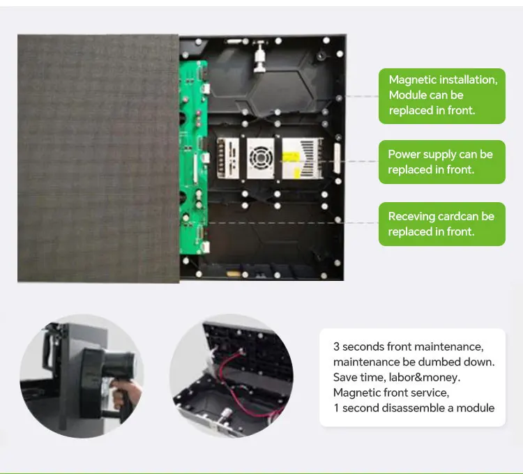 P1.86 P2 P2.5 640mm X 480mm 3840hz تحديث داخلي ثابت تركيب Led عرض جدار الفيديو #5