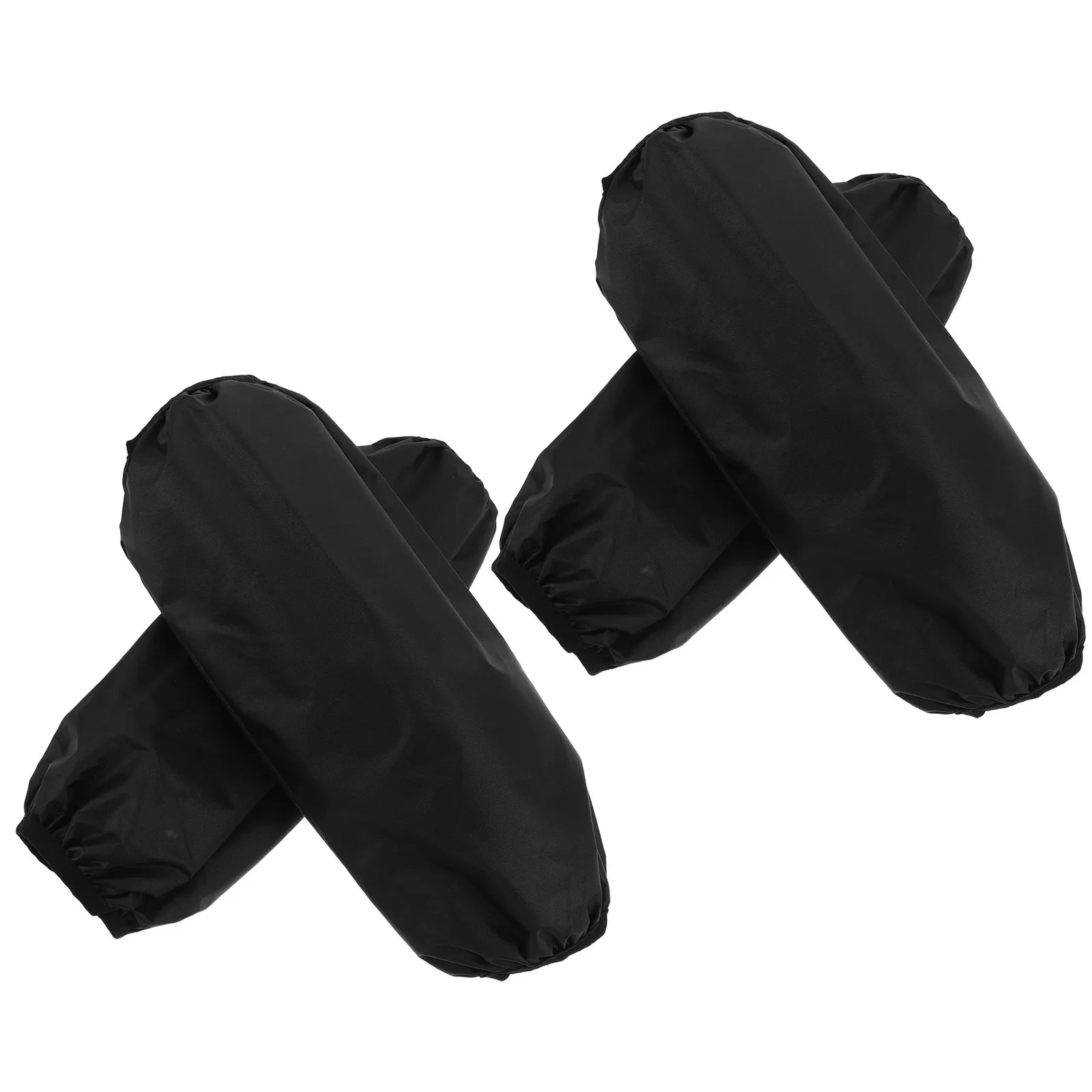 

2pcs Waterproof Arm Sleeves: Black Long Oil-Proof Oversleeves For Cooking Cleaning Work Kitchen Laboratory Durable Protective